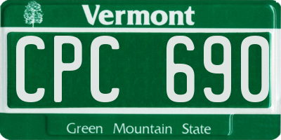 VT license plate CPC690