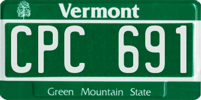 VT license plate CPC691