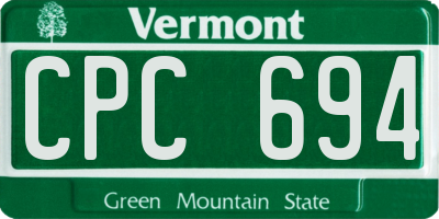 VT license plate CPC694