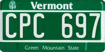 VT license plate CPC697