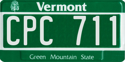 VT license plate CPC711