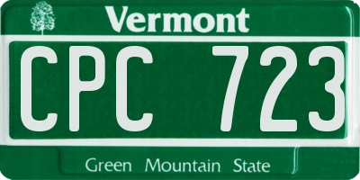 VT license plate CPC723