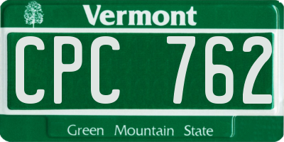 VT license plate CPC762