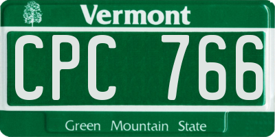 VT license plate CPC766