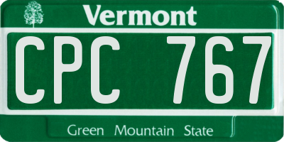 VT license plate CPC767