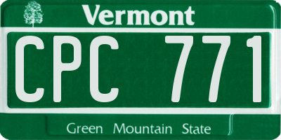 VT license plate CPC771