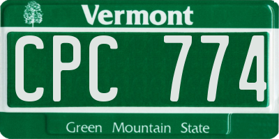 VT license plate CPC774