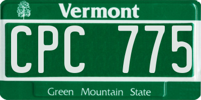 VT license plate CPC775