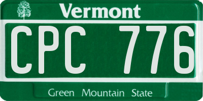 VT license plate CPC776