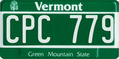 VT license plate CPC779