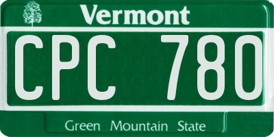 VT license plate CPC780