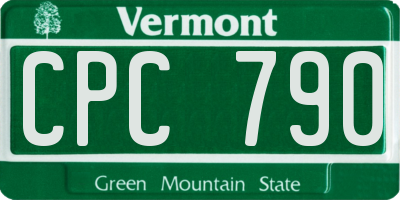 VT license plate CPC790