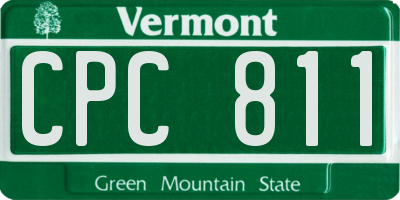 VT license plate CPC811