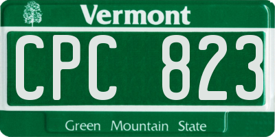 VT license plate CPC823