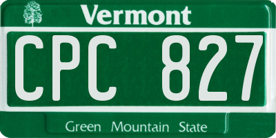 VT license plate CPC827
