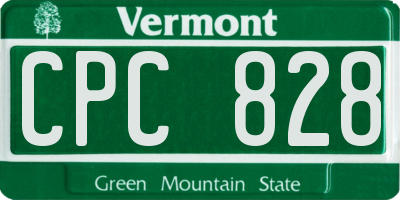 VT license plate CPC828