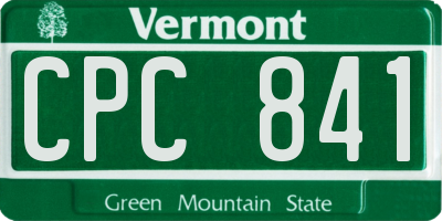 VT license plate CPC841