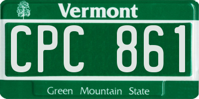 VT license plate CPC861
