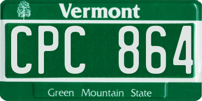 VT license plate CPC864