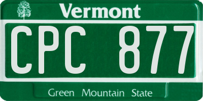 VT license plate CPC877