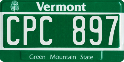 VT license plate CPC897