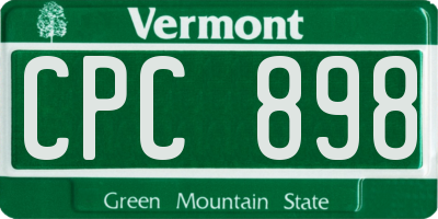 VT license plate CPC898
