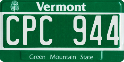 VT license plate CPC944