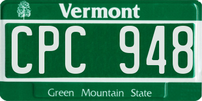 VT license plate CPC948
