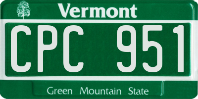 VT license plate CPC951