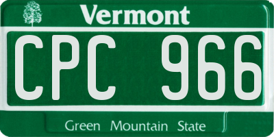 VT license plate CPC966