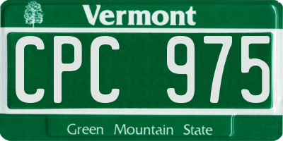 VT license plate CPC975