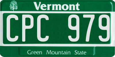 VT license plate CPC979