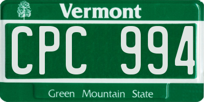 VT license plate CPC994