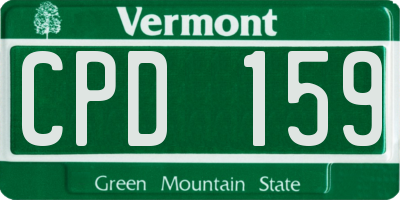 VT license plate CPD159