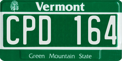 VT license plate CPD164