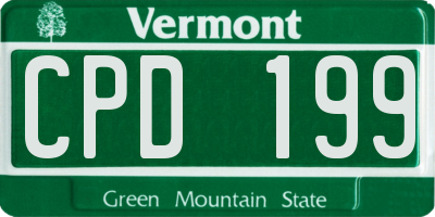 VT license plate CPD199