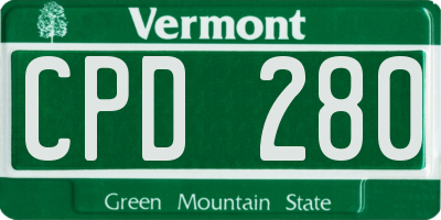 VT license plate CPD280