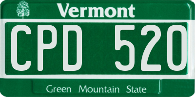 VT license plate CPD520