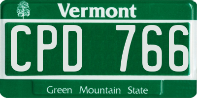 VT license plate CPD766