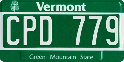 VT license plate CPD779