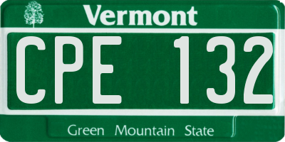 VT license plate CPE132