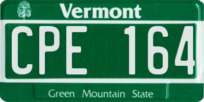 VT license plate CPE164