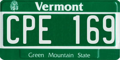 VT license plate CPE169