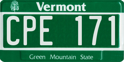 VT license plate CPE171
