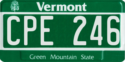 VT license plate CPE246