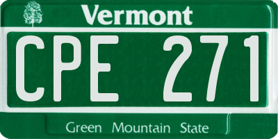 VT license plate CPE271