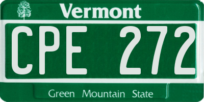 VT license plate CPE272