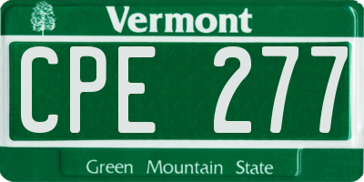 VT license plate CPE277