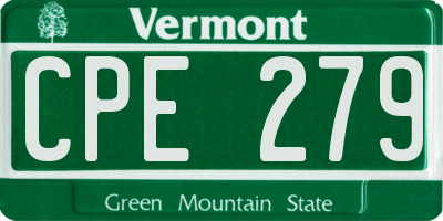 VT license plate CPE279