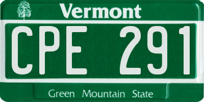 VT license plate CPE291